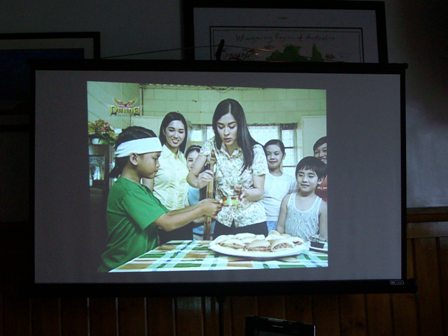 Narda and Ding promoting San Marino Corned Tuna