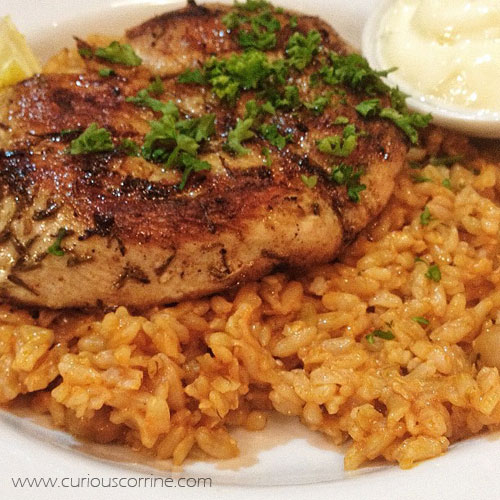 Spicy Chicken with Brown Rice Pilaf
