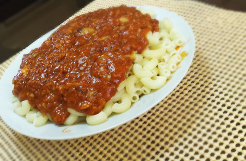 Macaroni Meat Sauce ala Yagit